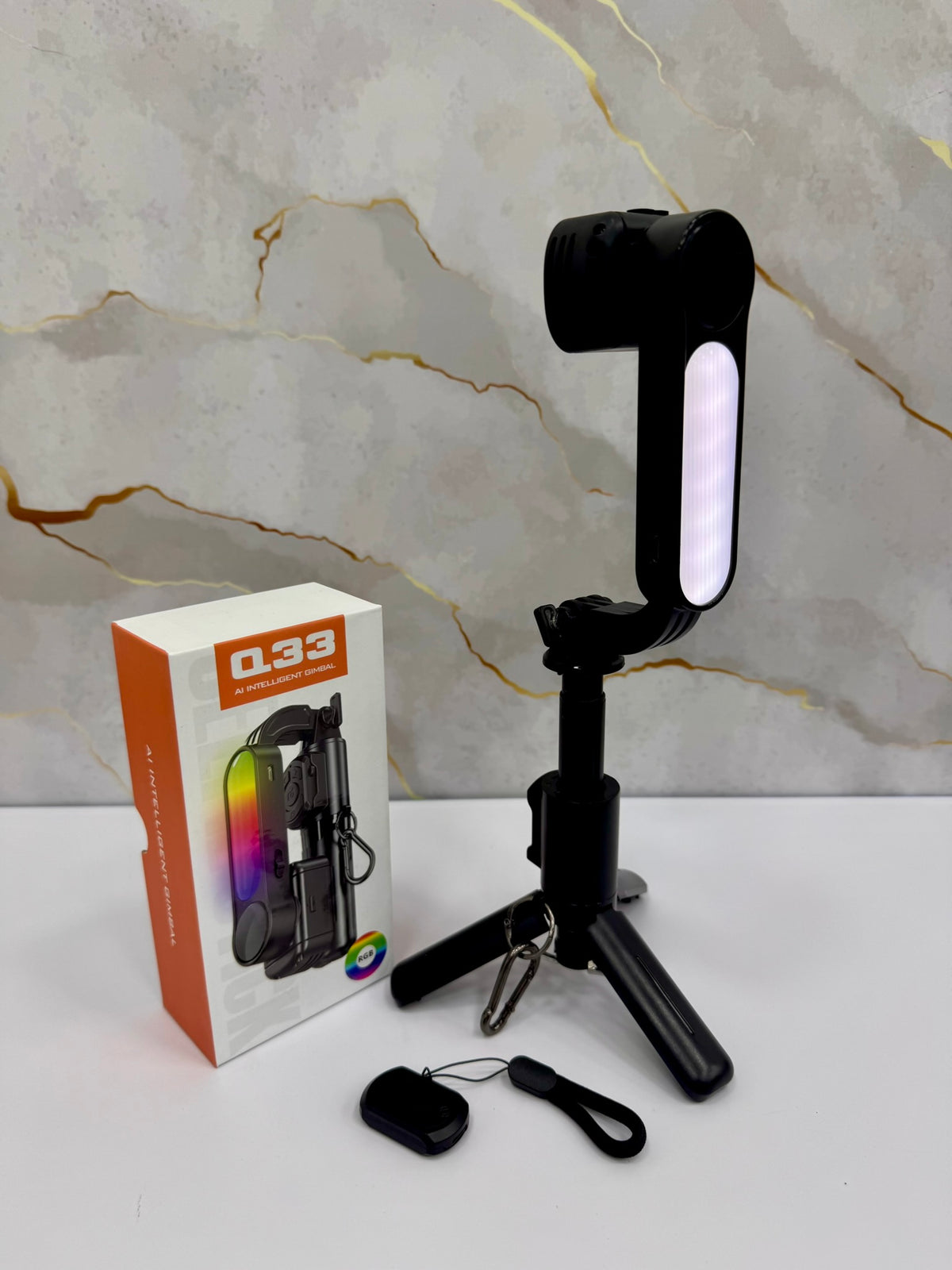 🎥 Estabilizador Gimbal Q33 con luz RGB