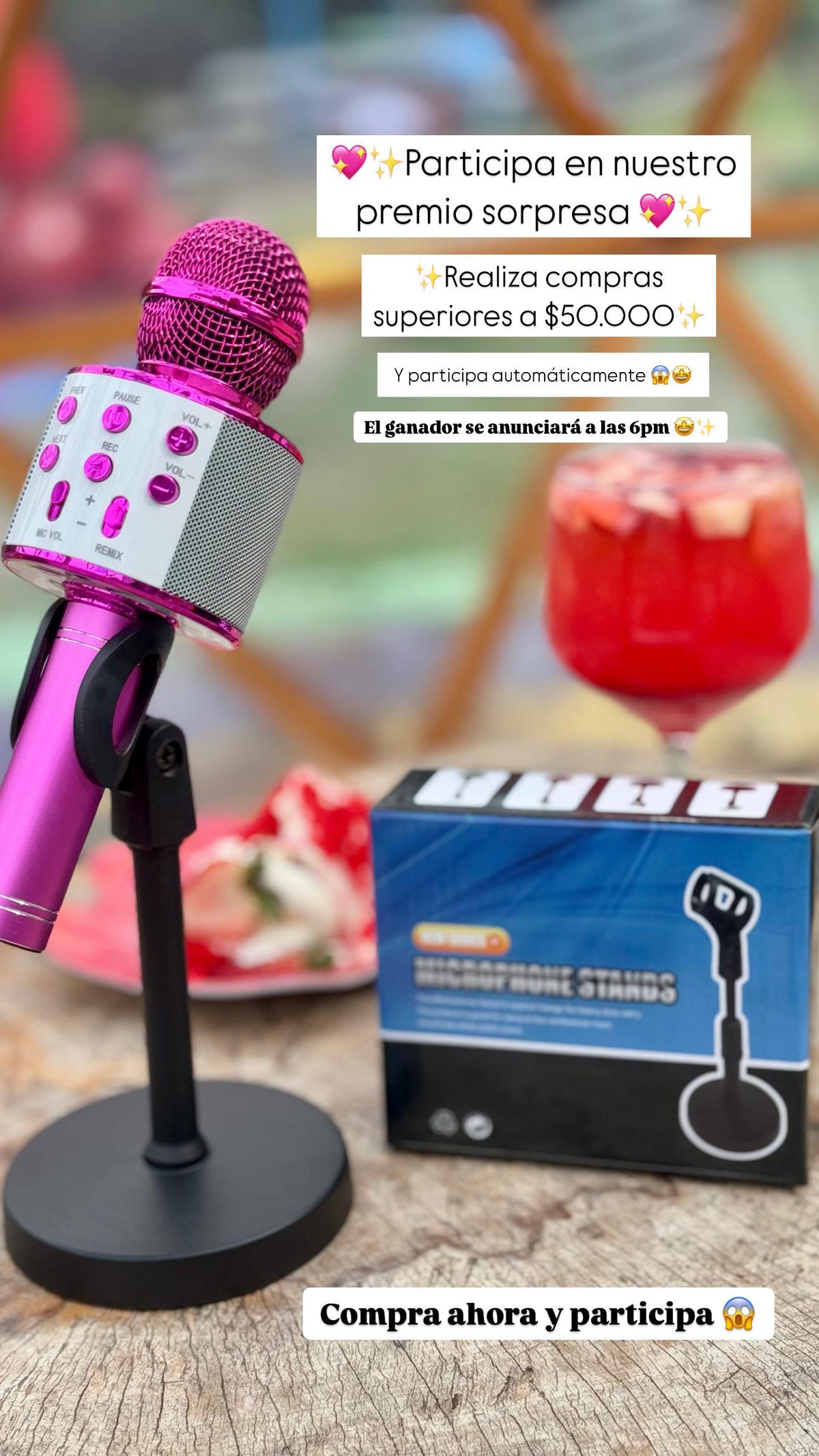 MICRÓFONO WS-858+SOPORTE MICROFONO MKFZJ-1