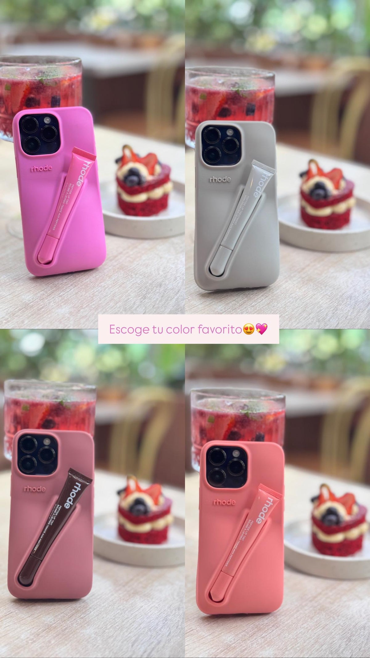 Rhode Lip Case funda iPhone original + protector de pantalla blindado 🎁