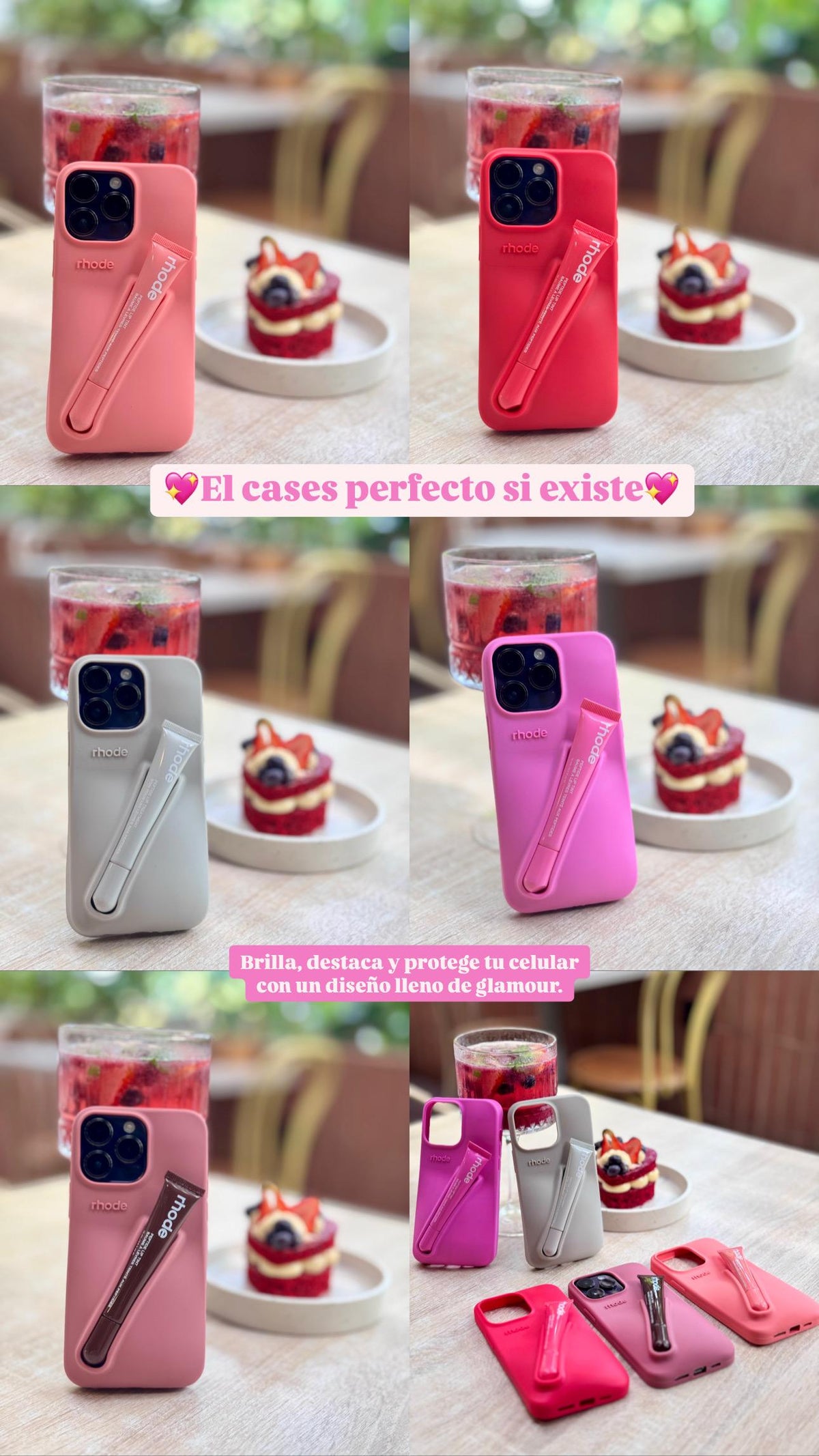 Rhode Lip Case funda iPhone original + protector de pantalla blindado 🎁