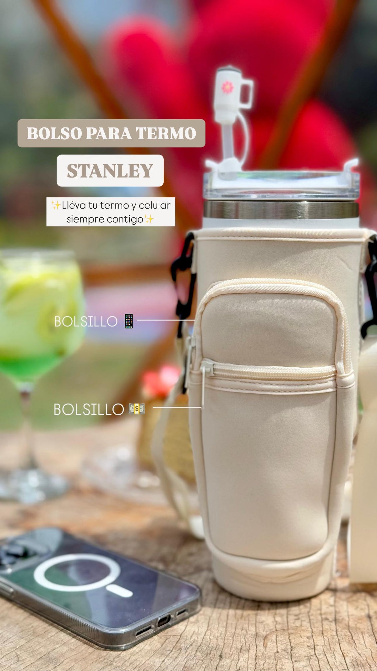 COMBO TERMO STANLEY 40 OZ + BOLSO PORTA TERMO