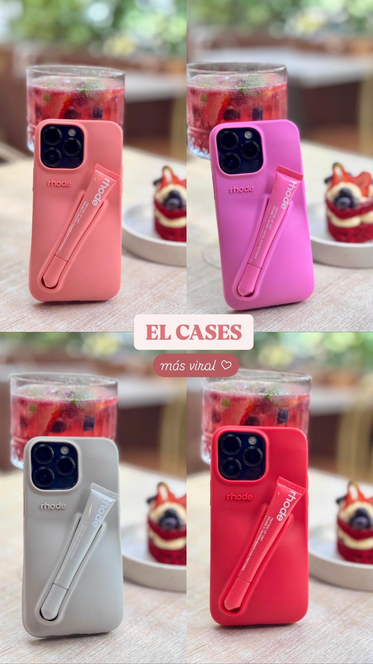 Rhode Lip Case funda iPhone original + protector de pantalla blindado 🎁