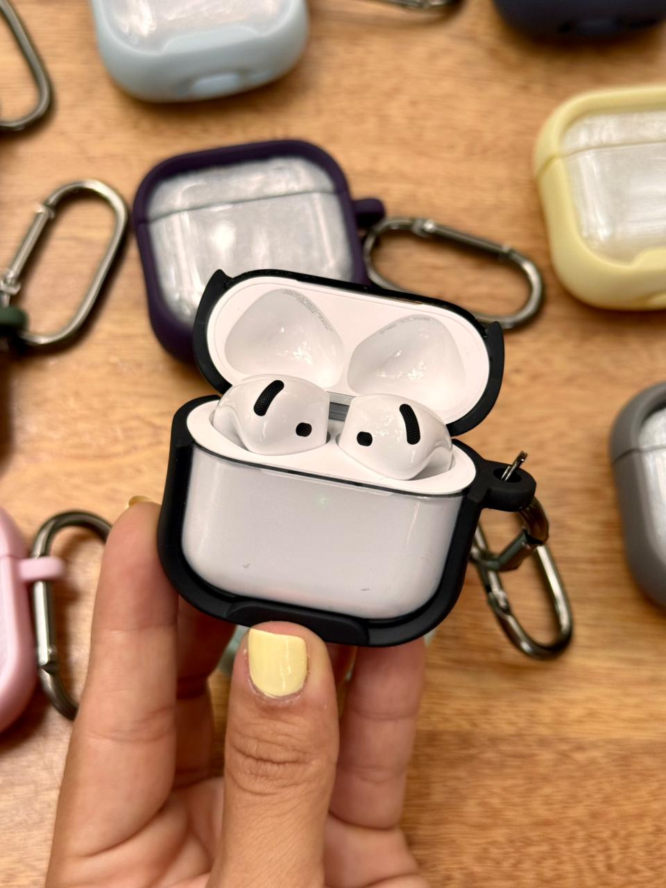 🎧 CASE ACRÍLICO BORDE COLOR PARA AIRPODS