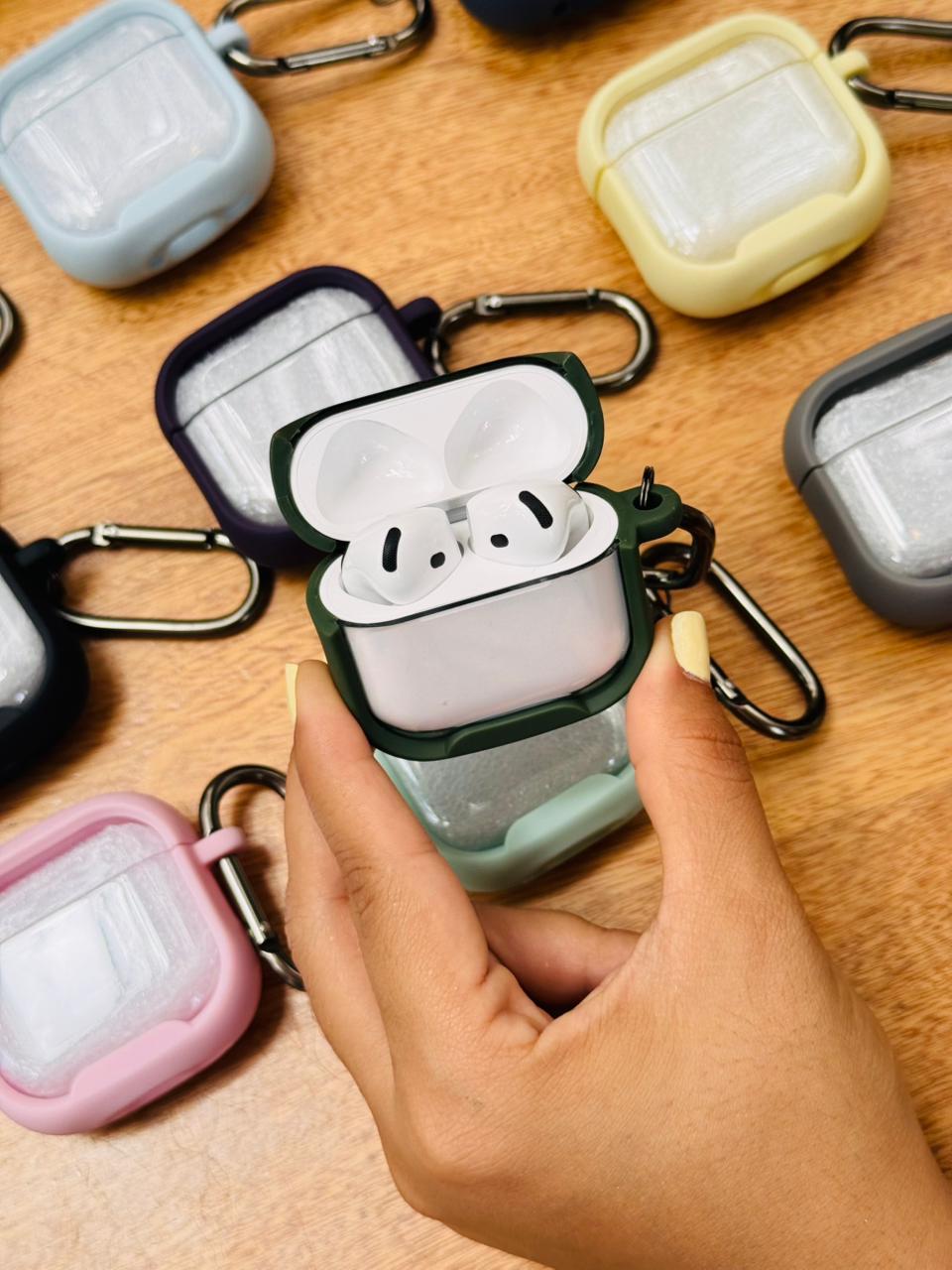 🎧 CASE ACRÍLICO BORDE COLOR PARA AIRPODS