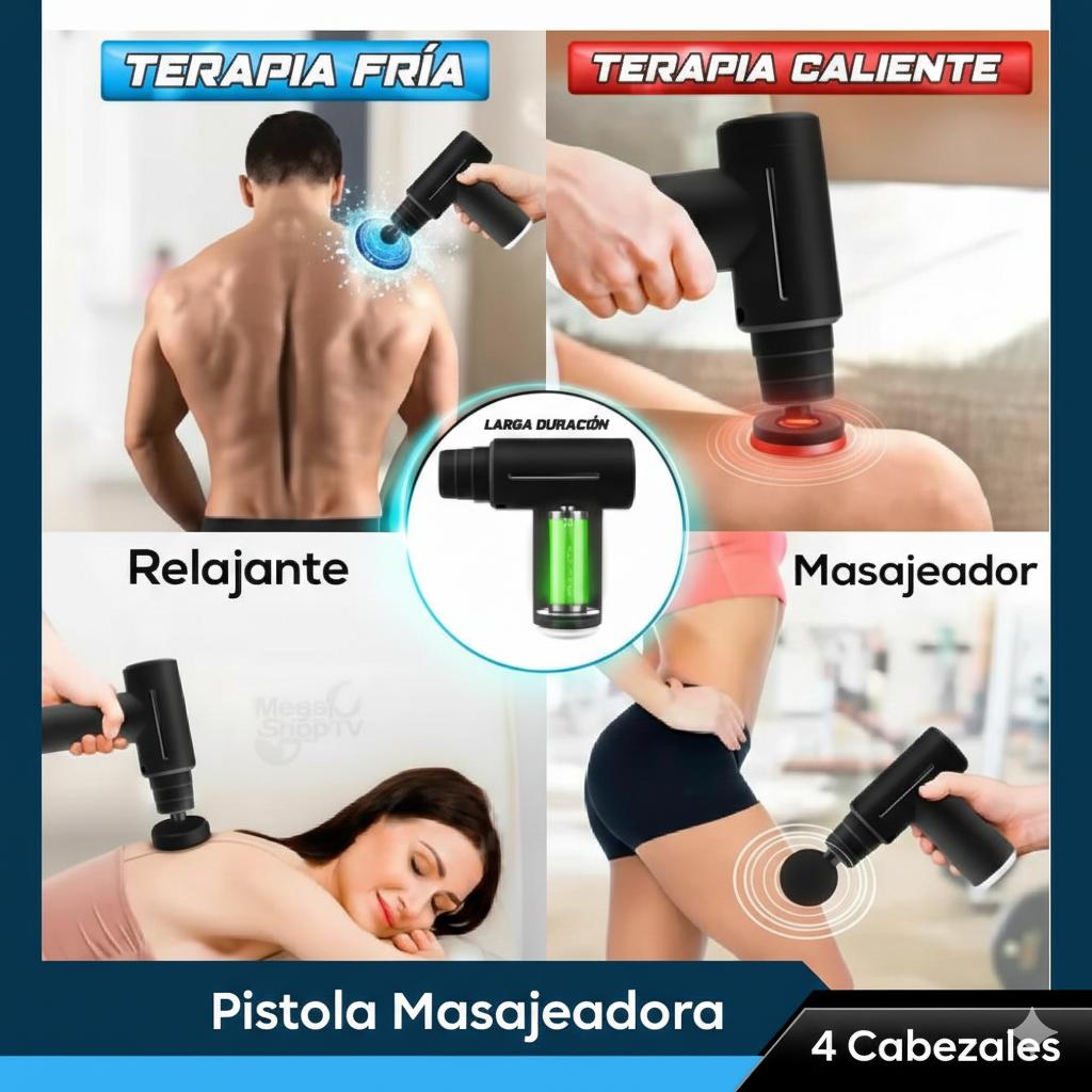 Pistola de Masaje Terapia Frío y Calor