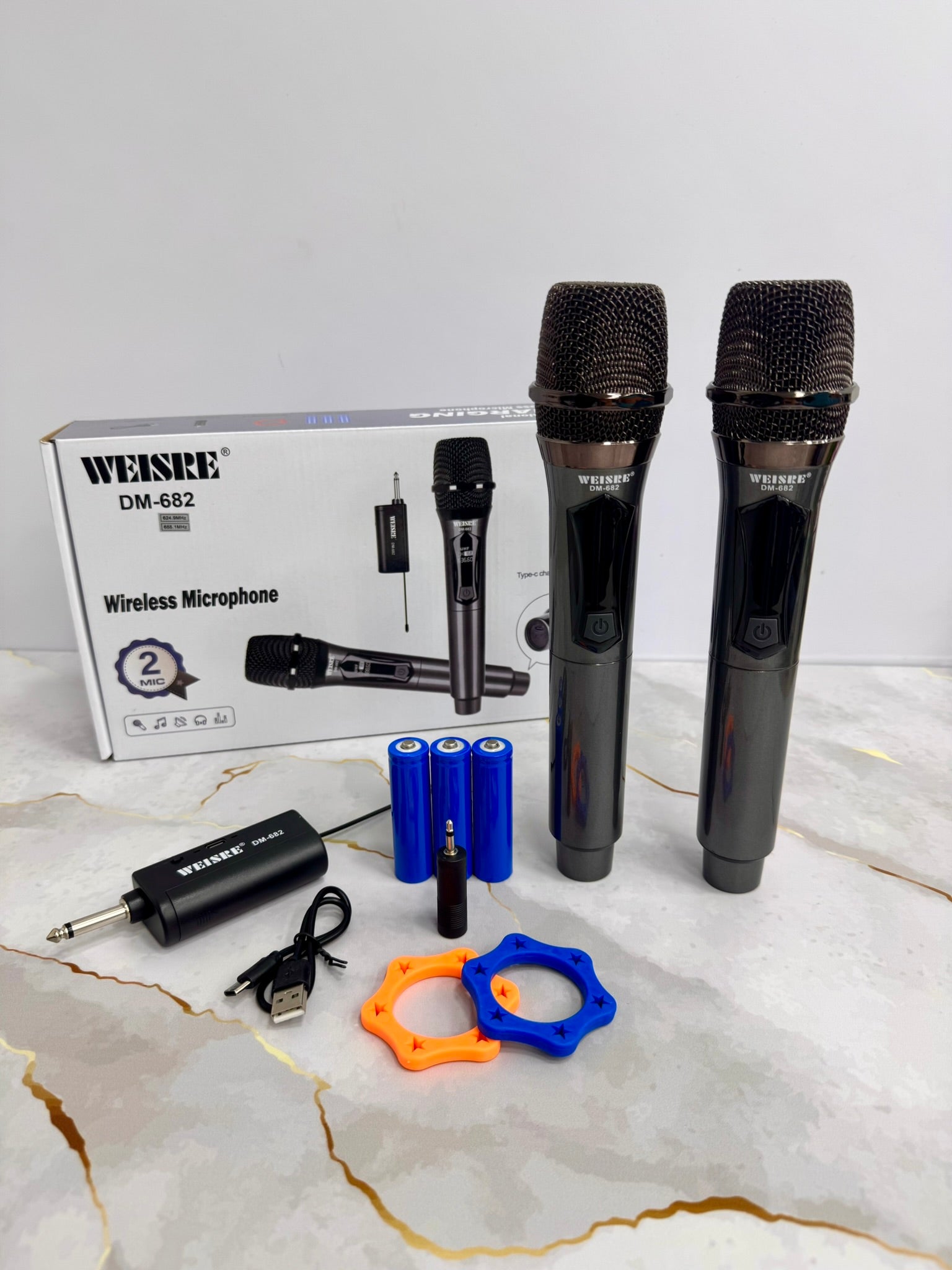 🎤 MICRÓFONO PROFESIONAL INALÁMBRICO DM-682 CHARGING