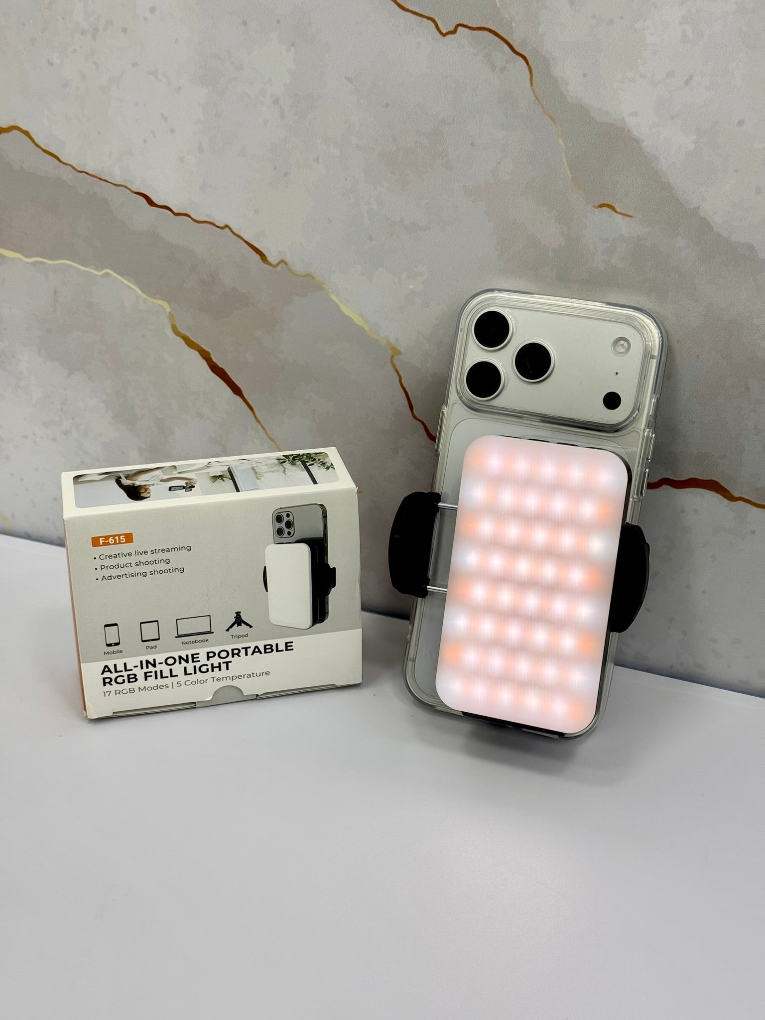 💡 Luz LED RGB F-615 para celular