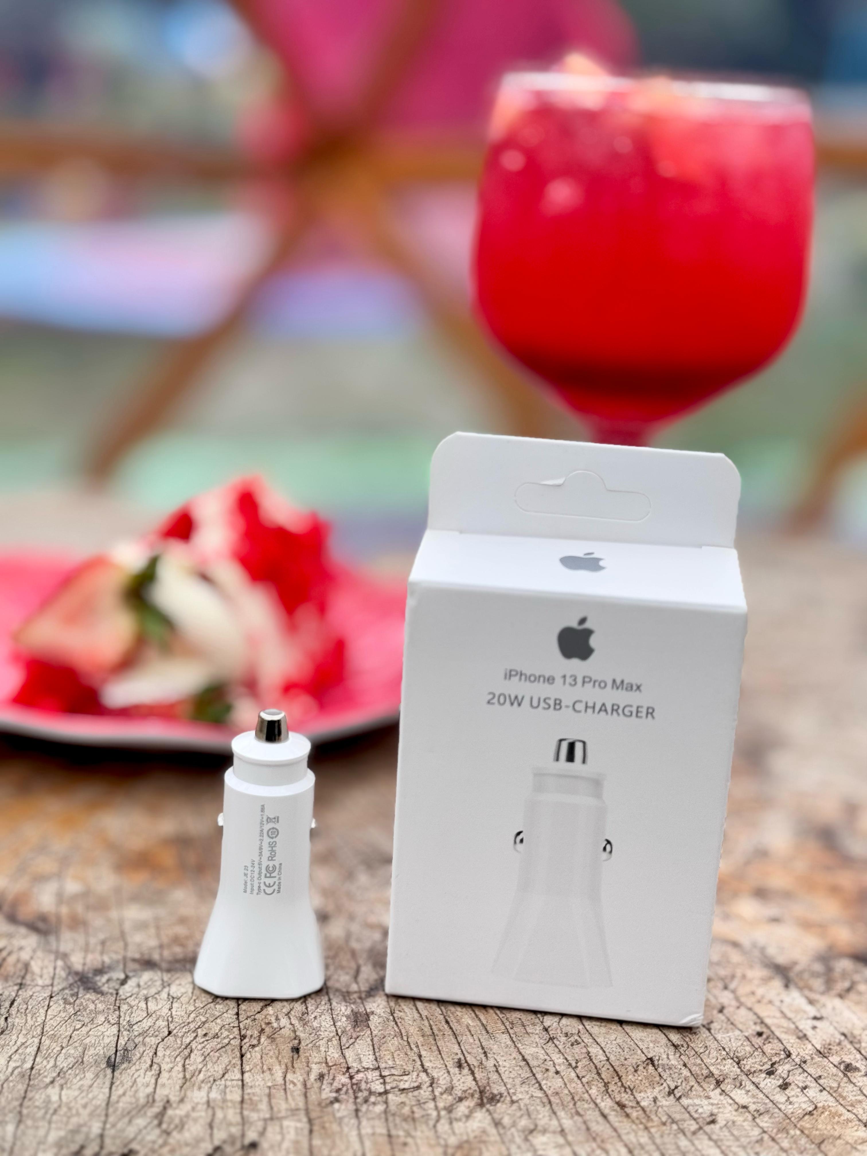 🚗🔌 Cargador de Carro iPhone 20W + Cable Lightning