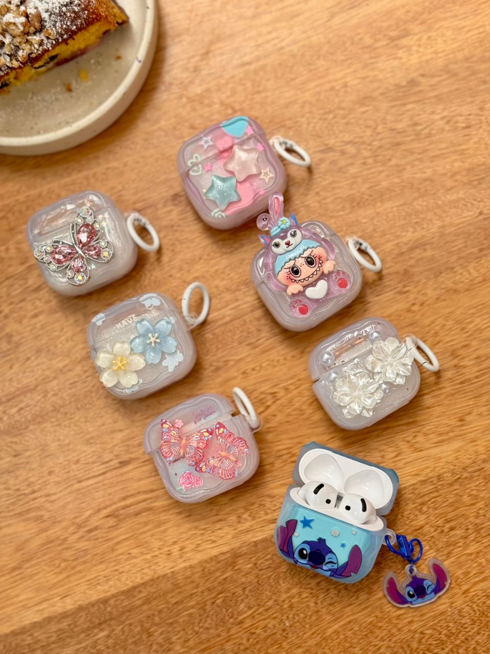 🔥 CASE TRANSPARENTE DECORADO PARA AIRPODS