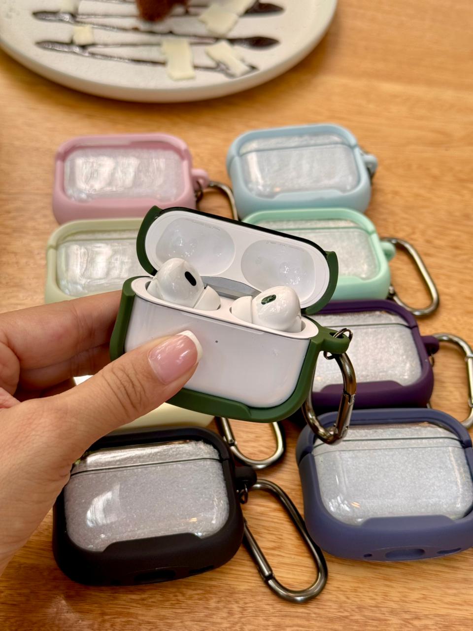 🎧 CASE ACRÍLICO BORDE COLOR PARA AIRPODS
