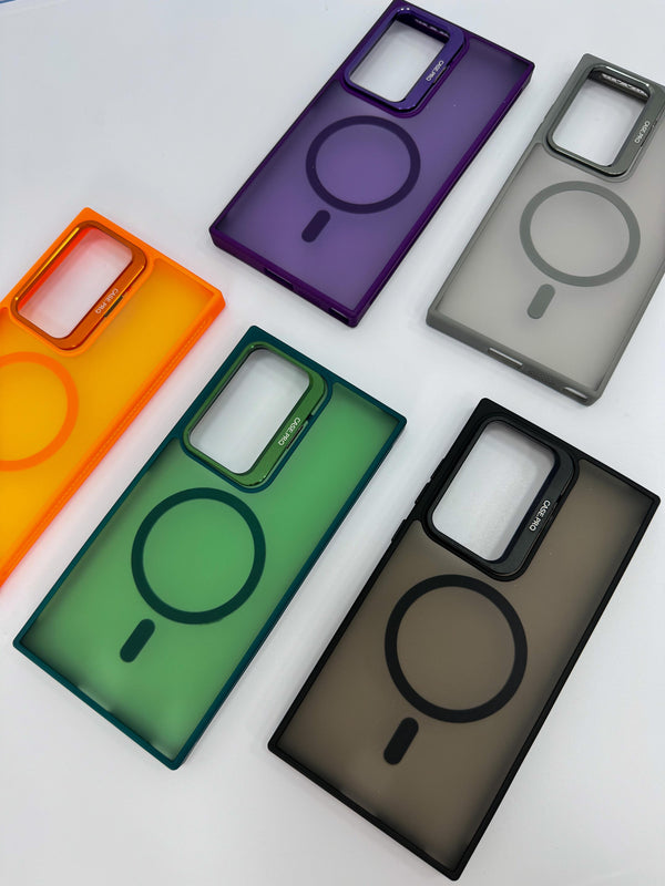 Case MagSafe humo con aros protección cámara iPhone