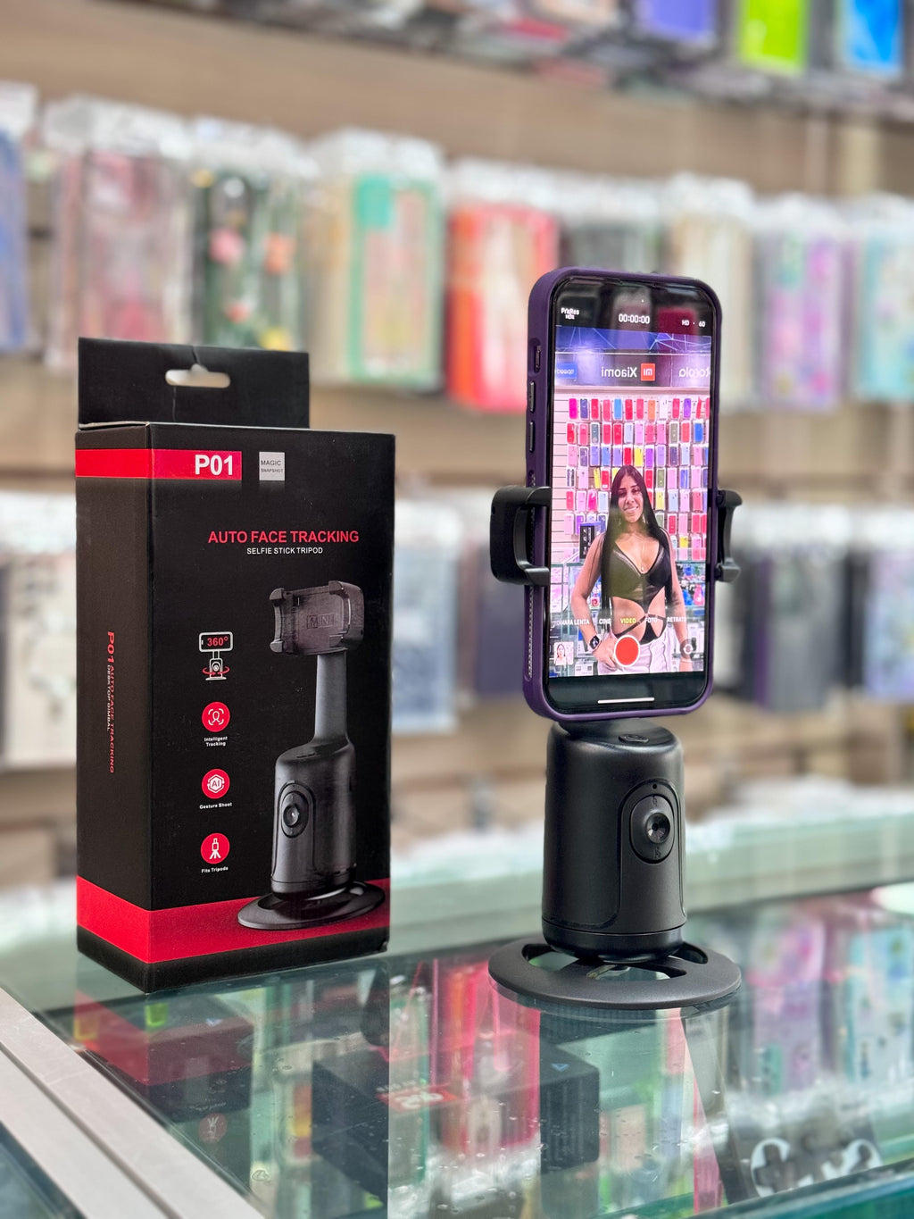 🎥 Estabilizador Gimbal P01 con seguimiento inteligente