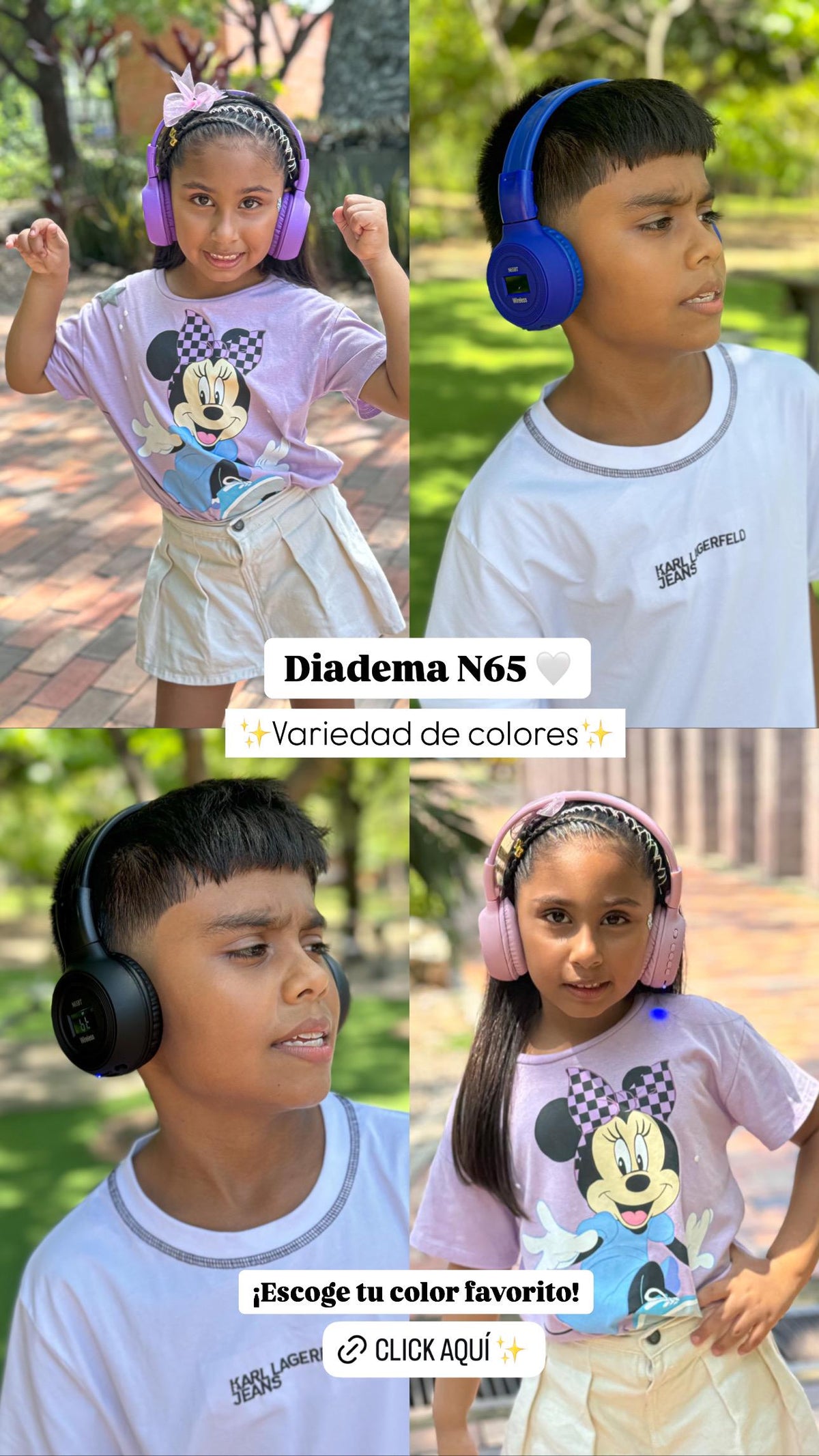 DIADEMA N65 🎧🔋  + Obsequio: Cubo protector para la carga