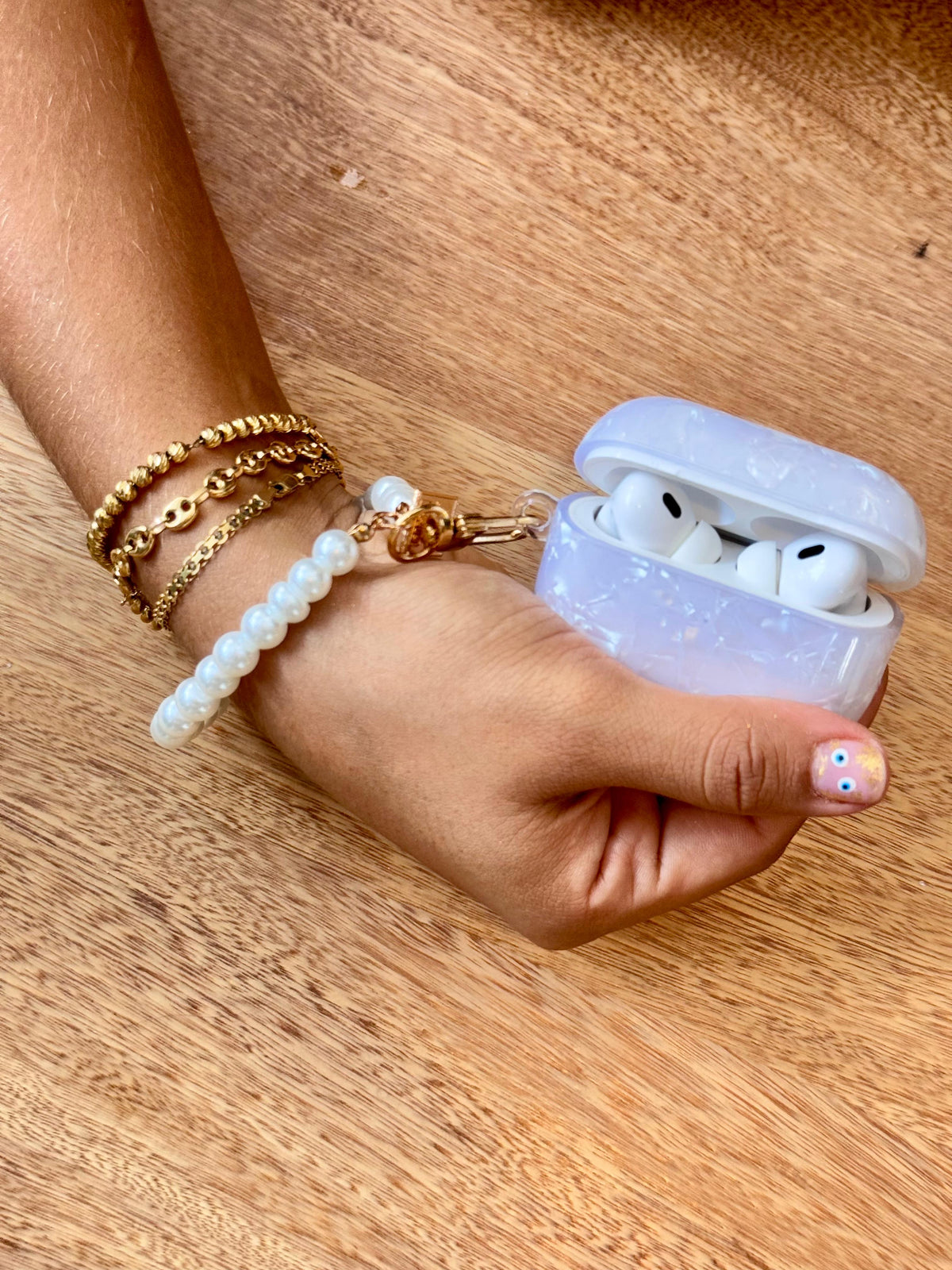 🔥 CASE MÁRMOL CON MANILLA PARA AIRPODS PRO 2