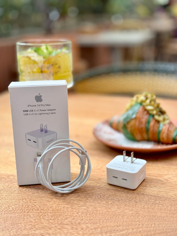 🔌 Cargador iPhone 50W (Dual USB-C – Carga Rápida)
