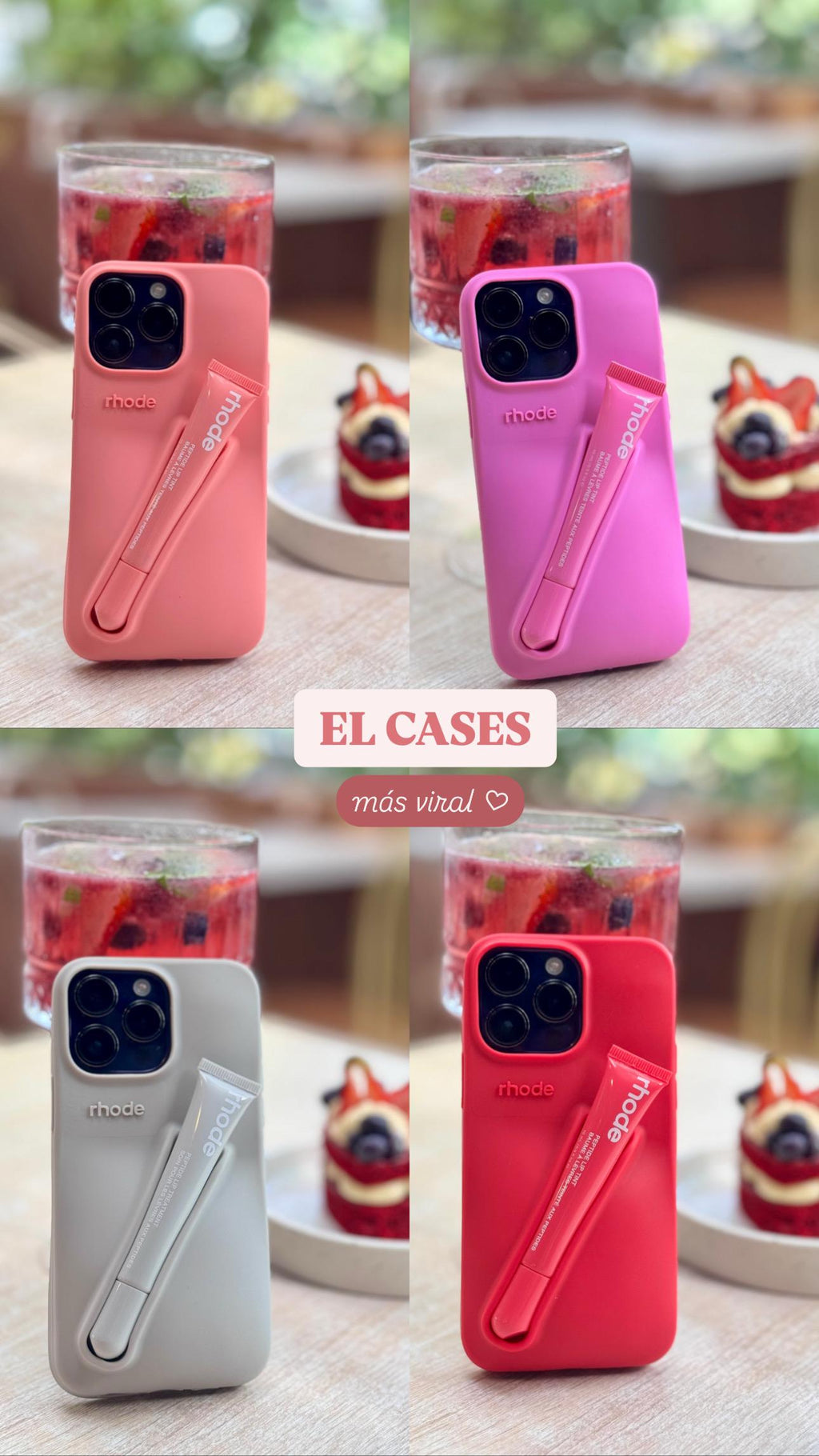 Rhode Lip Case funda iPhone original + protector de pantalla blindado 🎁