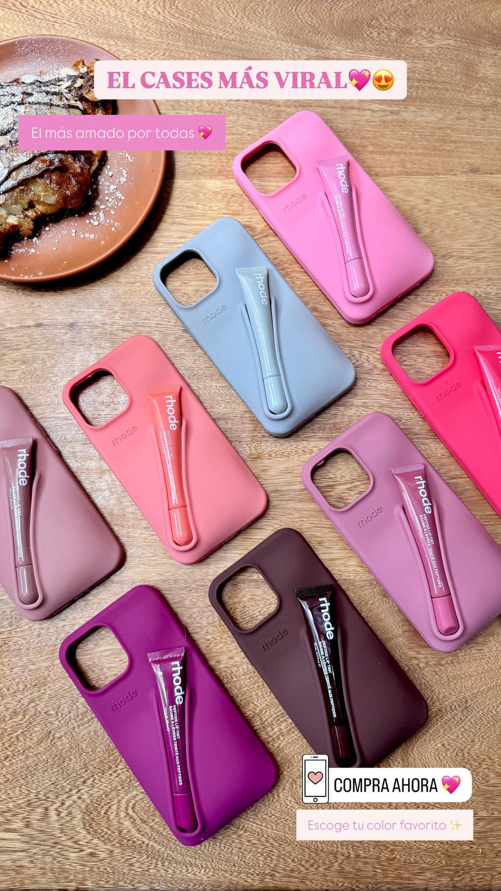 Rhode Lip Case funda iPhone original + protector de pantalla blindado 🎁