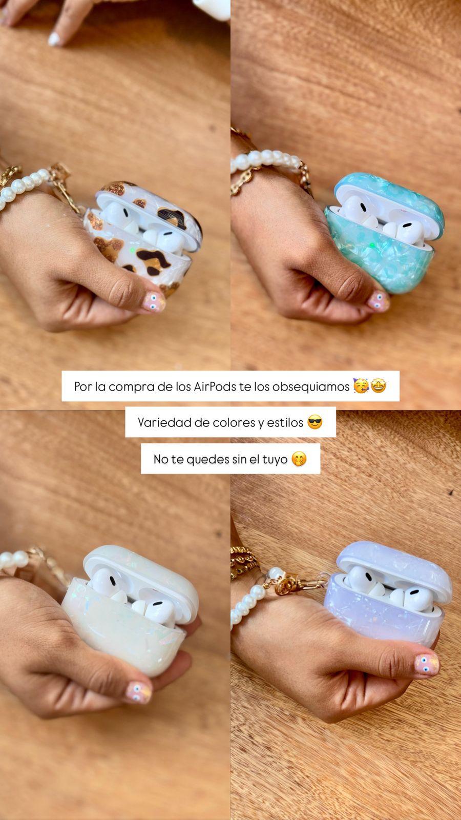 🔥 CASE MÁRMOL CON MANILLA PARA AIRPODS PRO 2