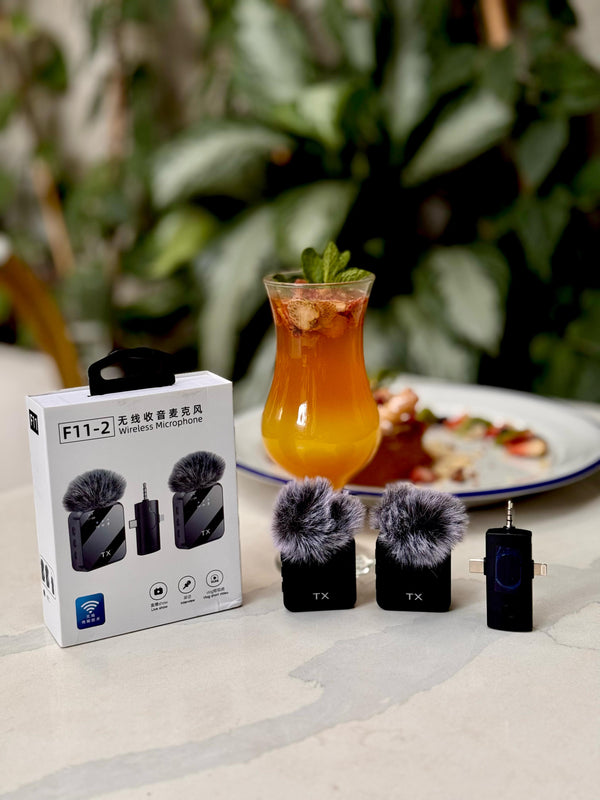 🎤 MICRÓFONO INALÁMBRICO F11-2 (3 EN 1)