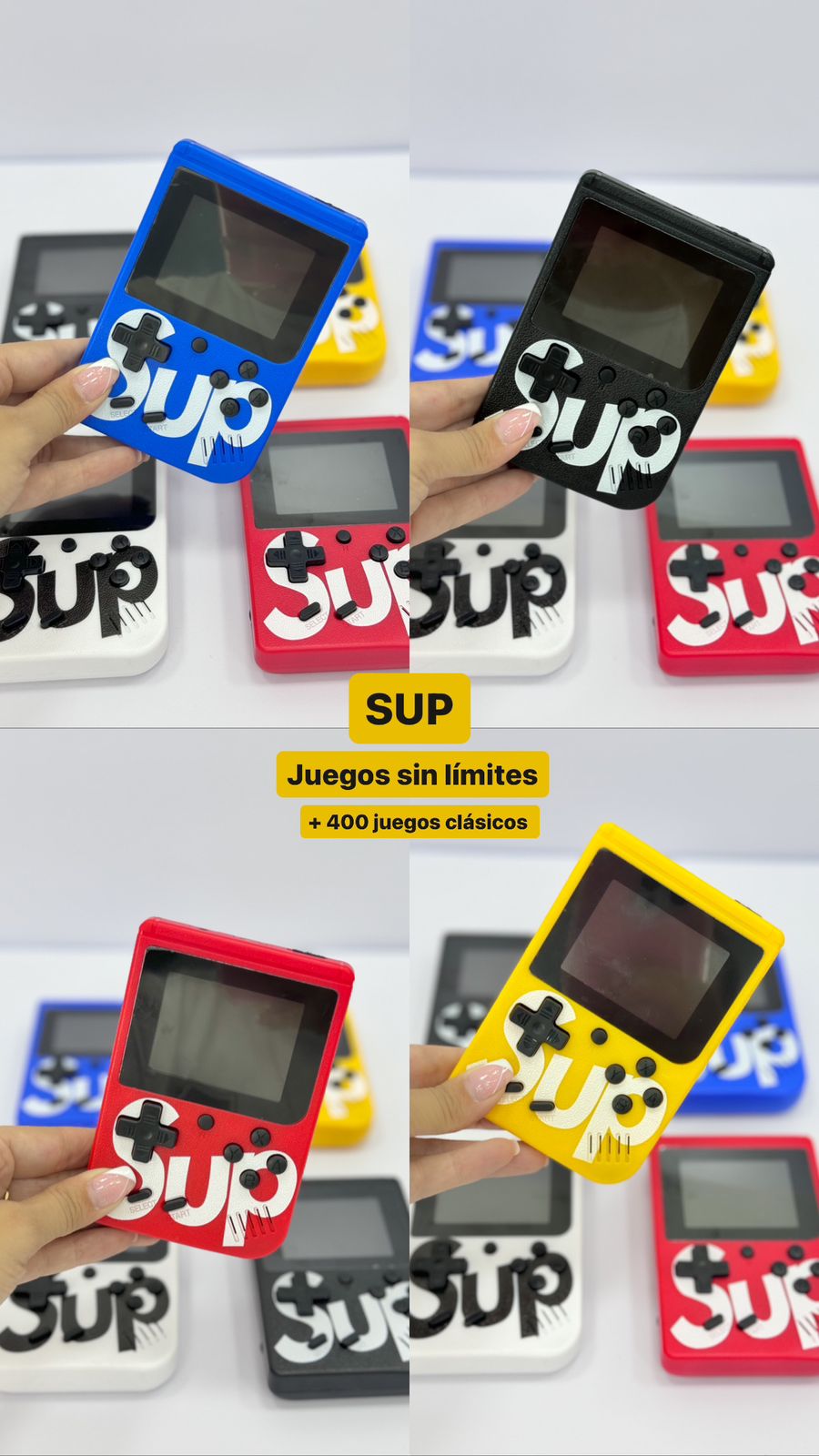 🎮 Consola SUP 400 Juegos – Diversión Retro en tu bolsillo