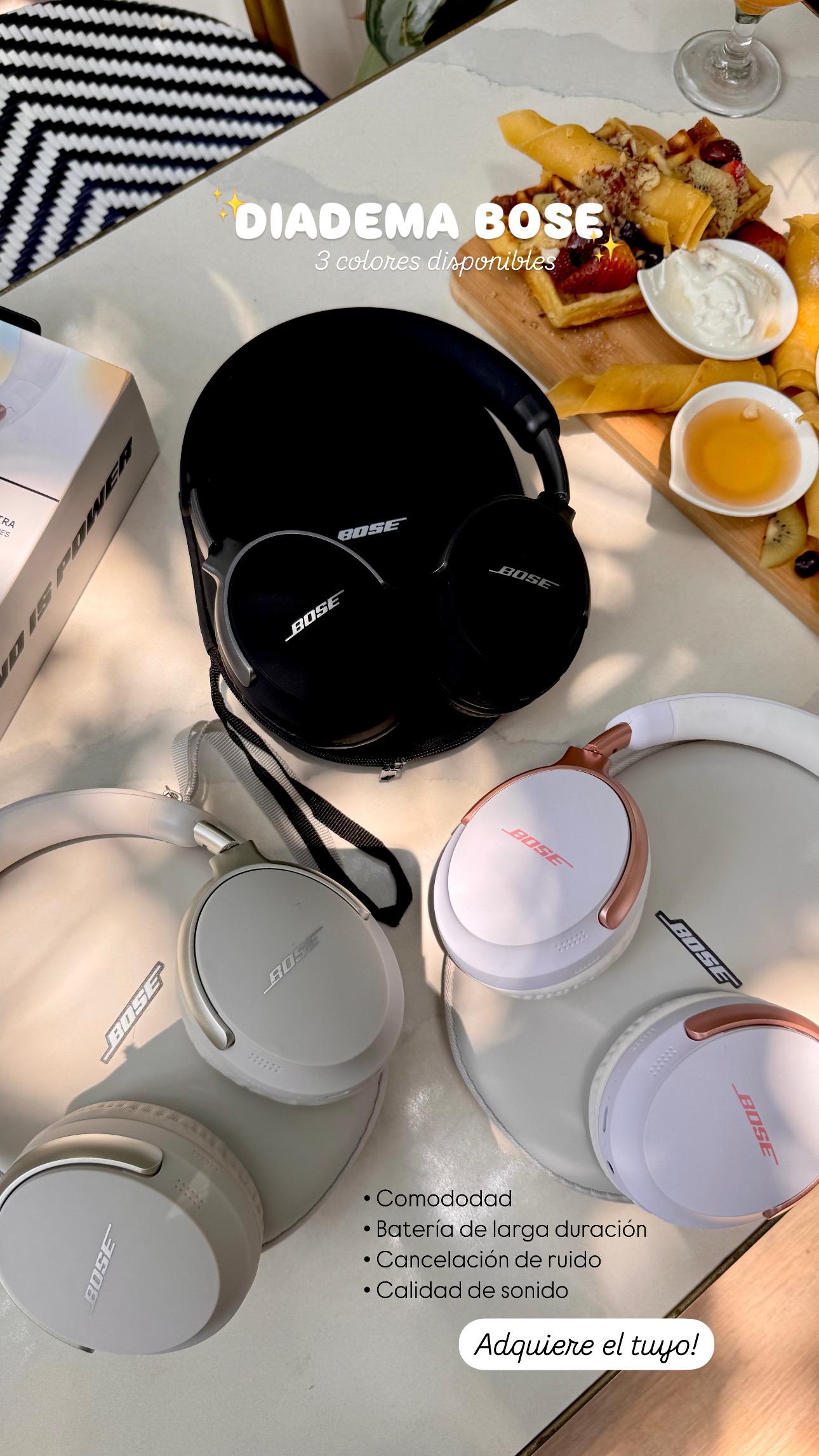 DIADEMA BOSE QC-65 🎧✨  + Incluye estuche para guardarlas + Obsequio: cubo para proteger la carga