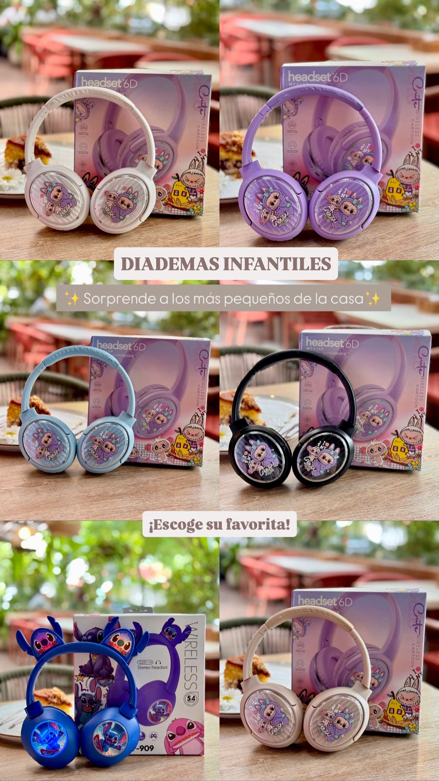 DIADEMA LABUBU MF010F 🎧✨  + Obsequio: cubo para proteger la carga