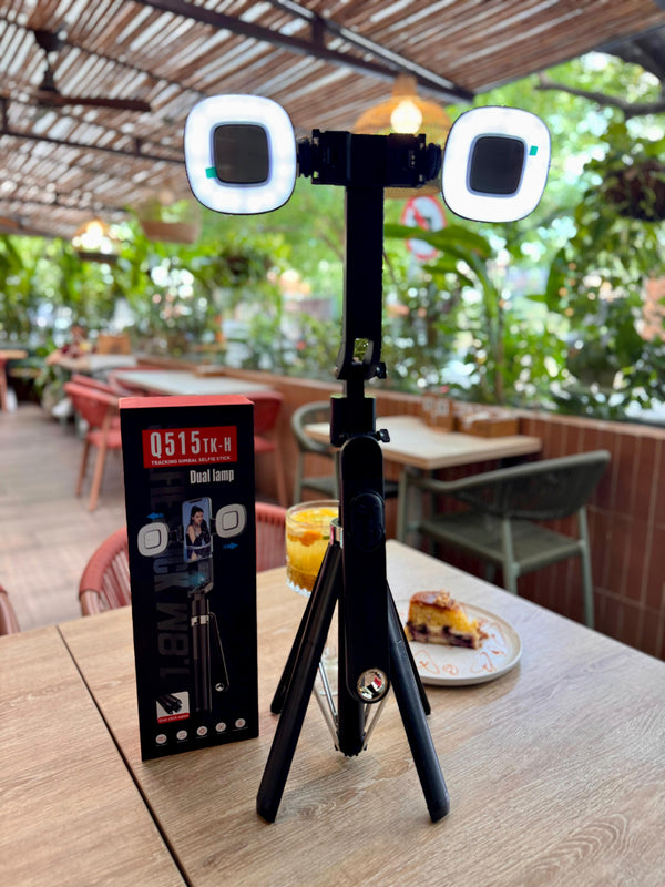 📸 Especificaciones técnicas del Trípode Q515TK‑H con luz LED
