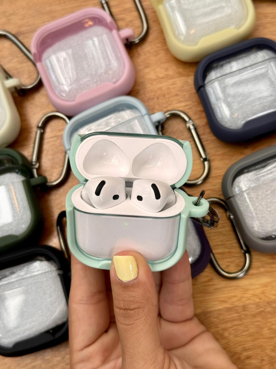 🎧 CASE ACRÍLICO BORDE COLOR PARA AIRPODS