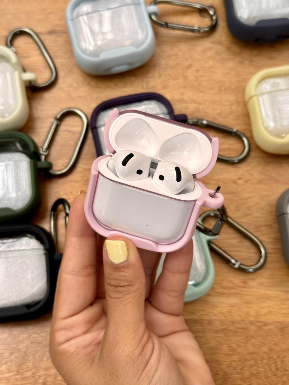 🎧 CASE ACRÍLICO BORDE COLOR PARA AIRPODS