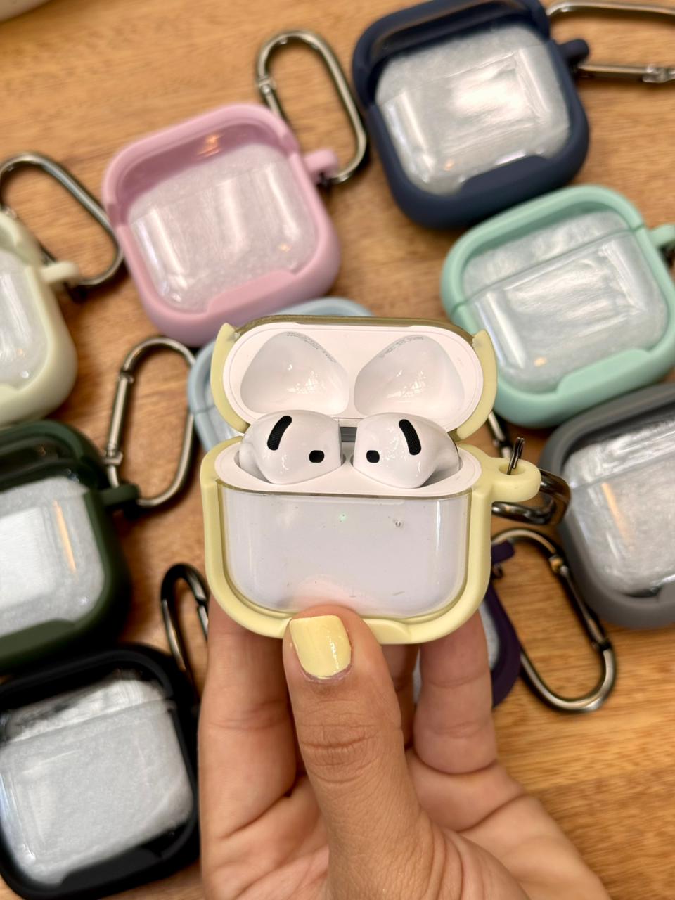 🎧 CASE ACRÍLICO BORDE COLOR PARA AIRPODS