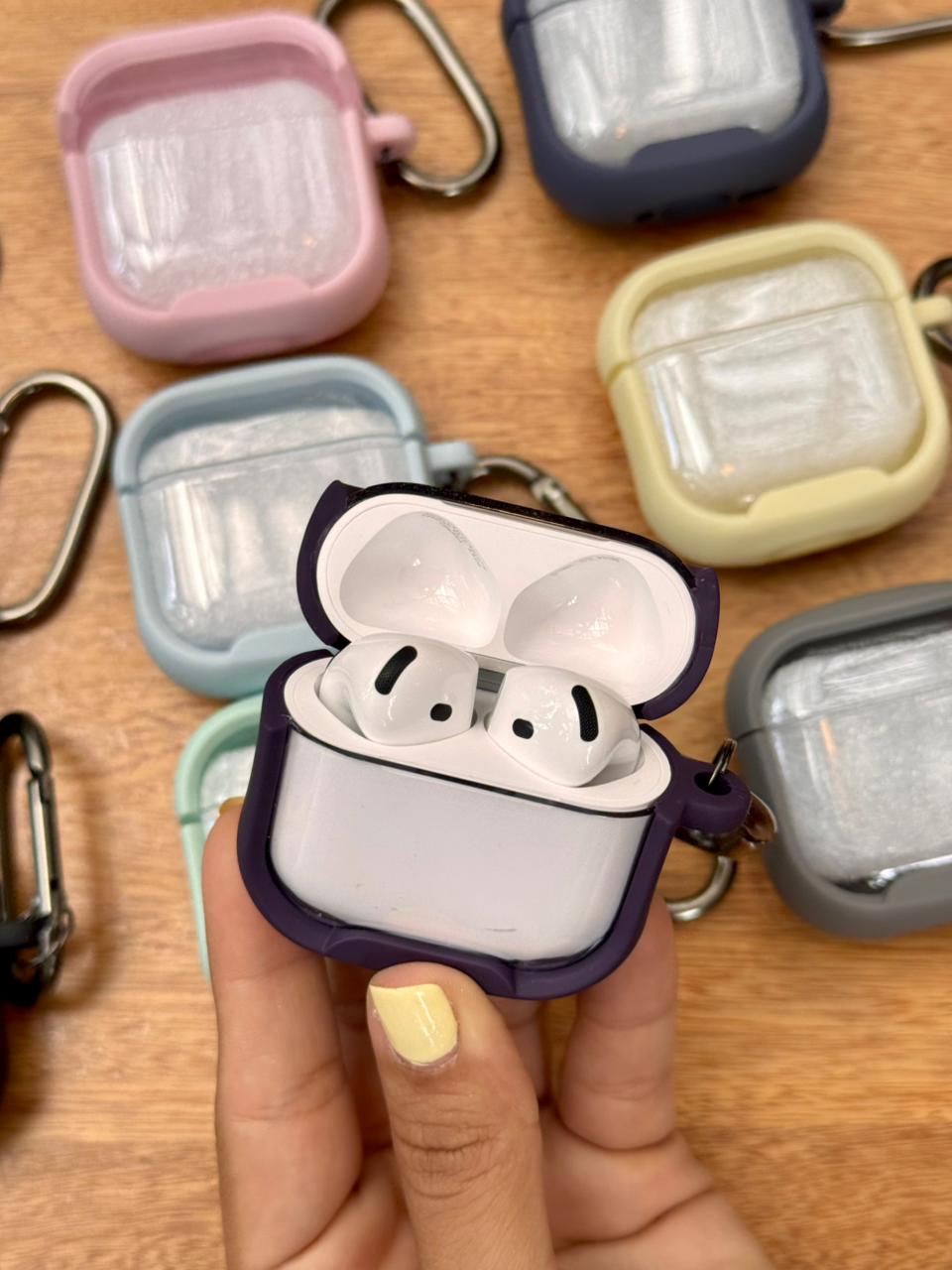 🎧 CASE ACRÍLICO BORDE COLOR PARA AIRPODS