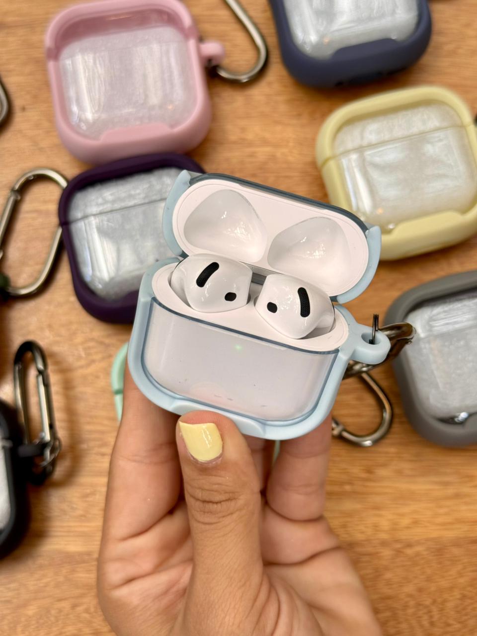 🎧 CASE ACRÍLICO BORDE COLOR PARA AIRPODS