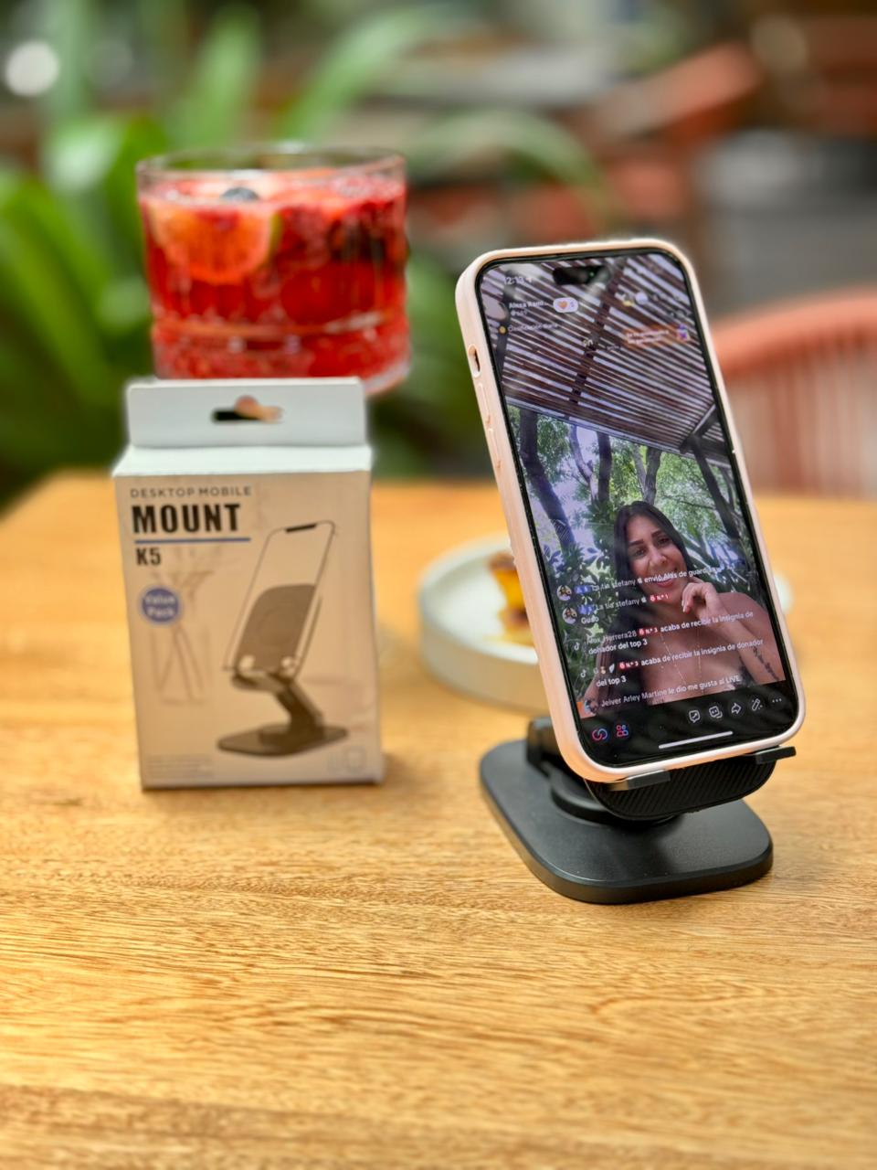 📱🔧 Soporte para Celular K5 – Base Ajustable de Escritorio