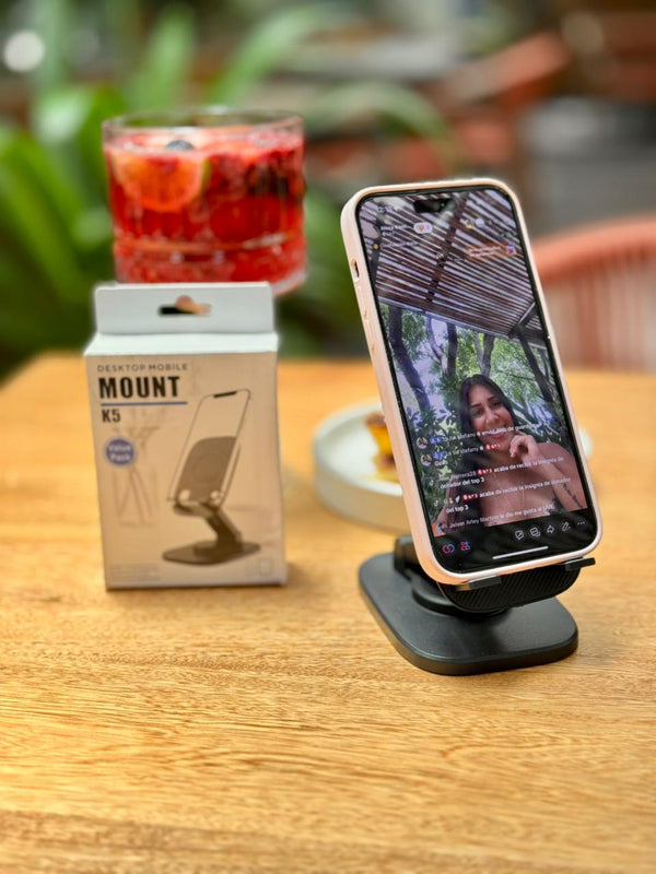 📱🔧 Soporte para Celular K5 – Base Ajustable de Escritorio