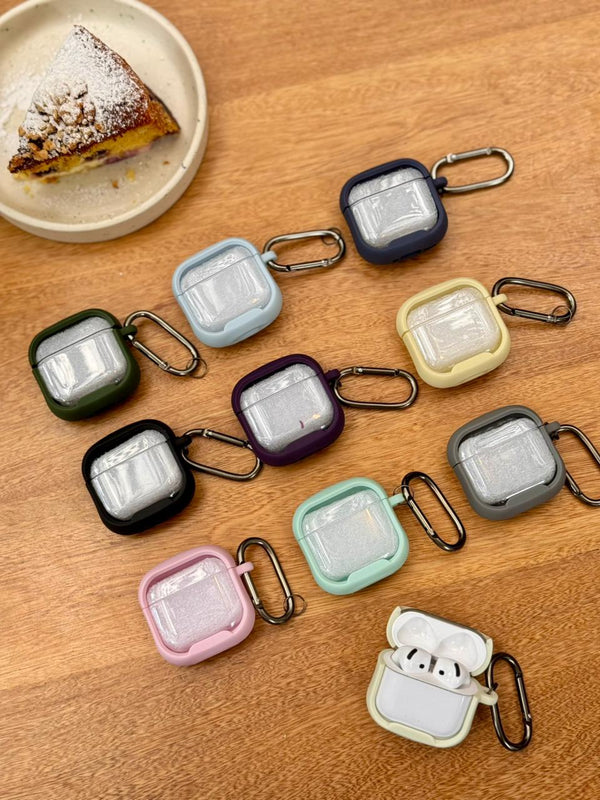 🎧 CASE ACRÍLICO BORDE COLOR PARA AIRPODS