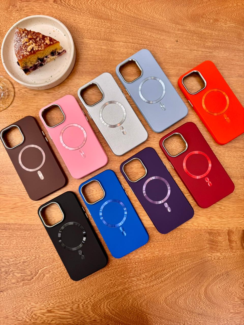 🧲📱 CASE IPHONE CUERO PREMIUM MAGSAFE + VIDRIO BLINDADO