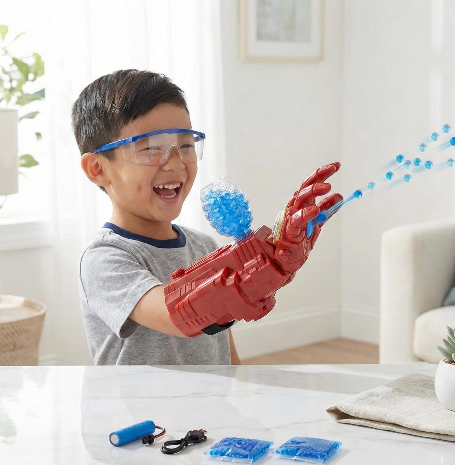 Guante hidrogel  Eléctrico Estilo Iron Man
