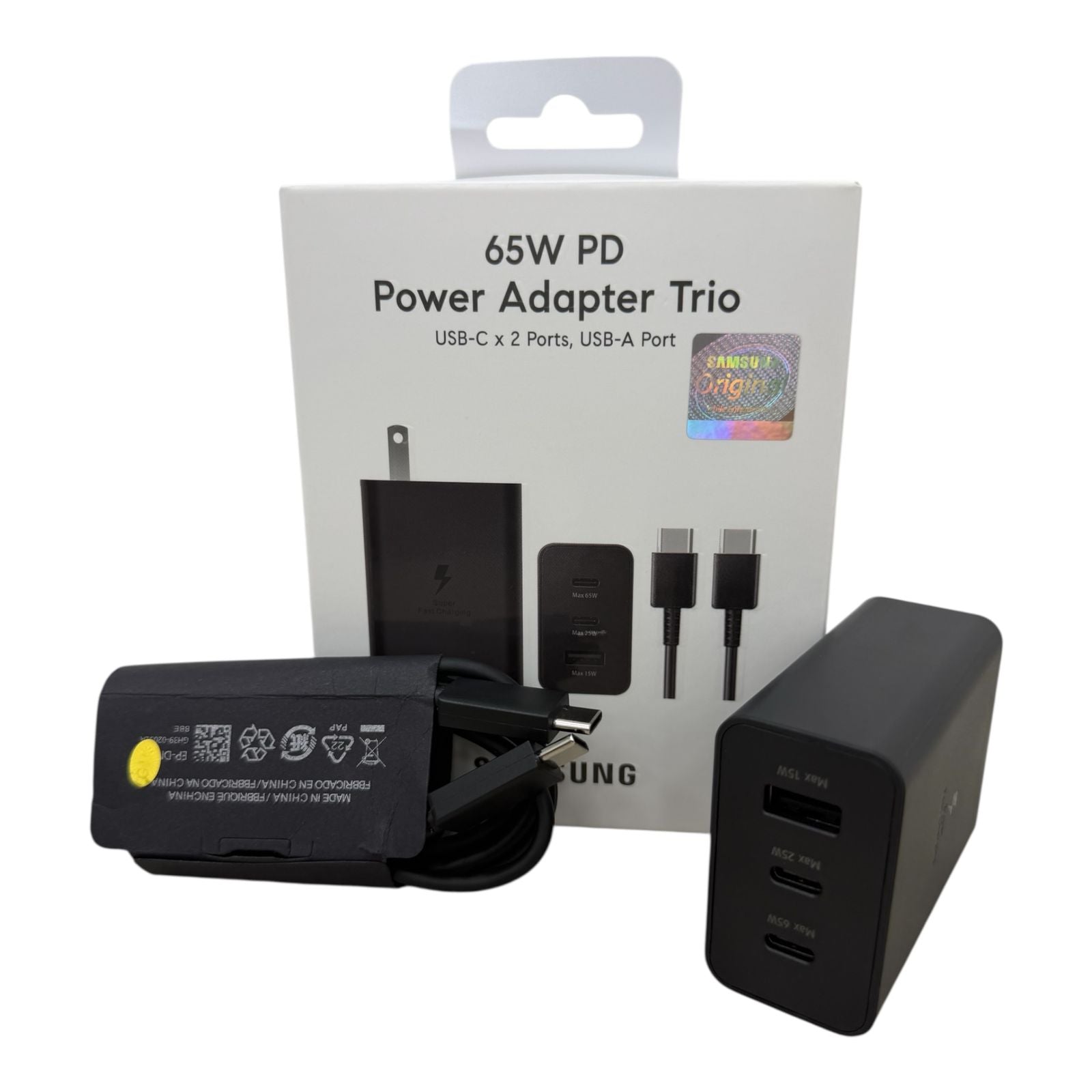 🔌 CARGADOR COMPLETO SAMSUNG 65W ORIGINAL ⚡