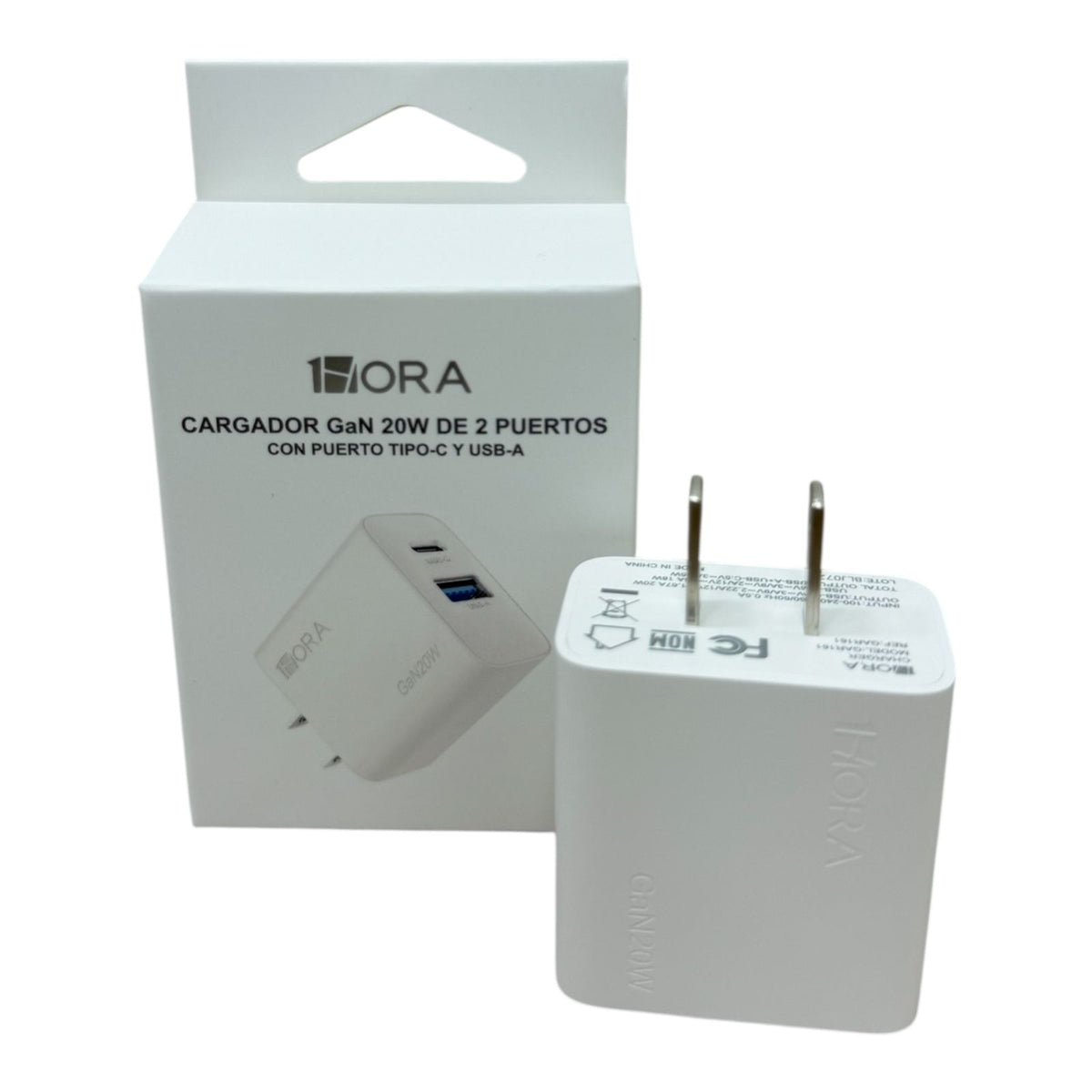 🔌 Cubo Duo 1HORA GAR161 (Carga Rápida 20W)