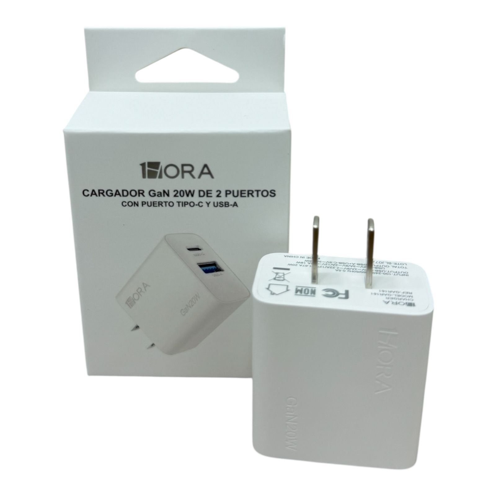 🔌 Cubo Duo 1HORA GAR161 (Carga Rápida 20W)