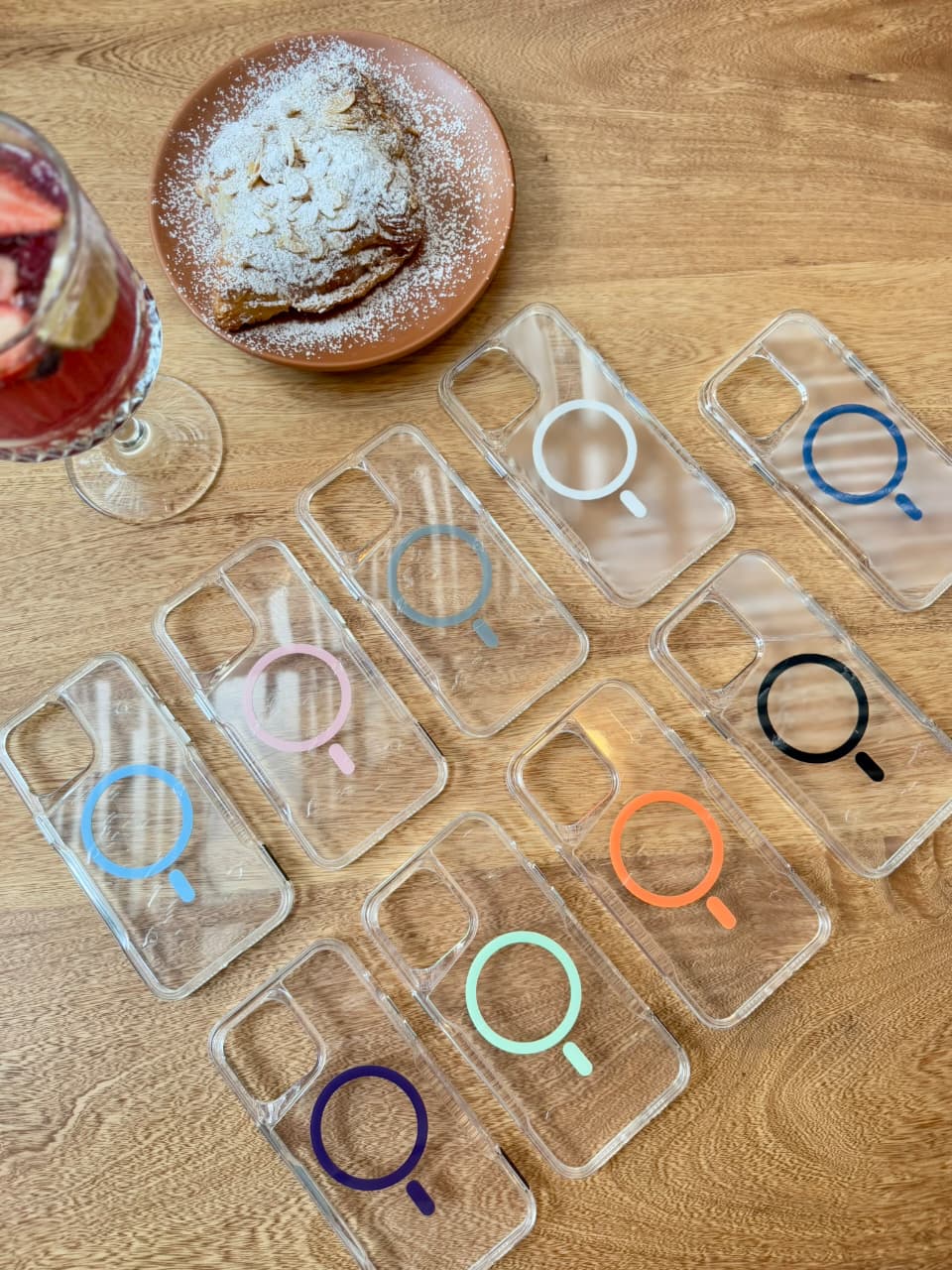 🧲📱 CASE IPHONE ACRÍLICO MAGSAFE COLOR + VIDRIO BLINDADO GRATIS