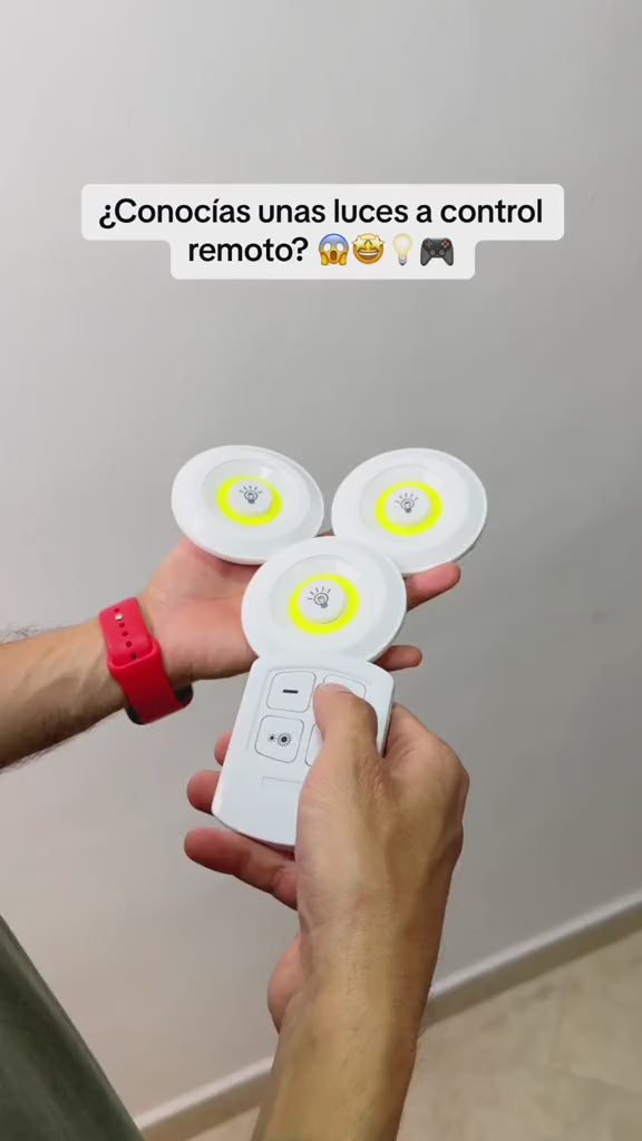 Set de 3 Luces LED con Control Remoto – Iluminación práctica y moderna