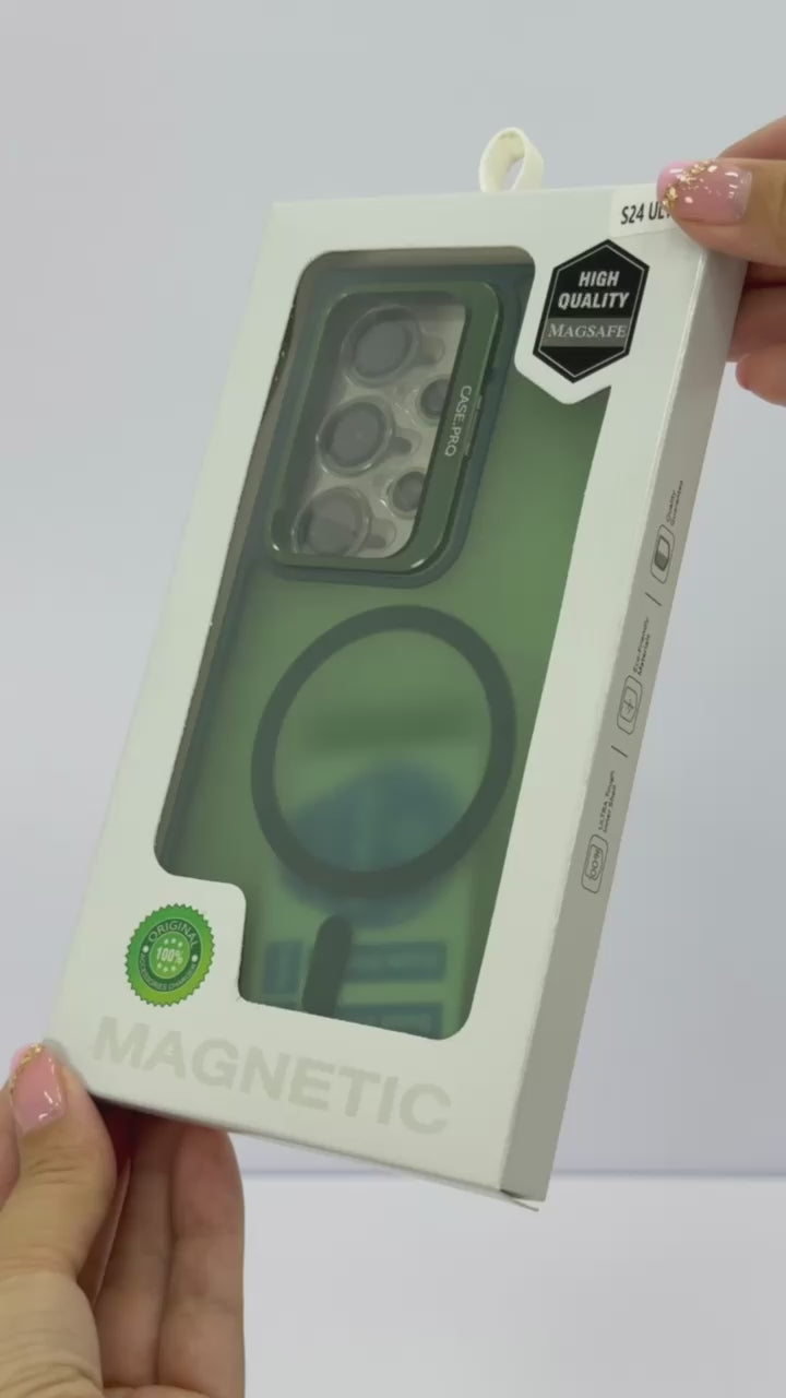 Case MagSafe humo con aros protección cámara iPhone