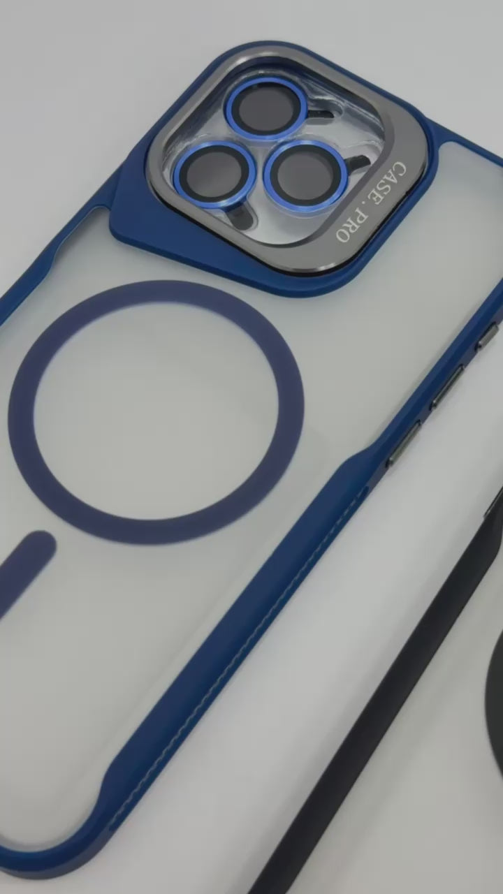 Case MagSafe humo con aros protección cámara iPhone