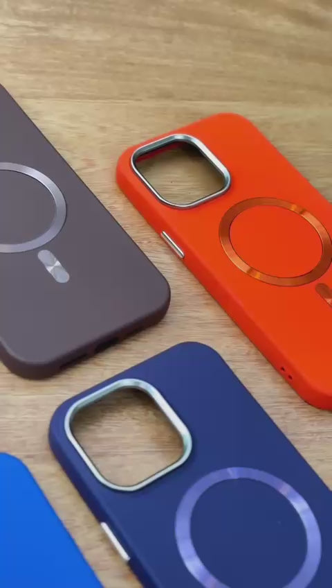 🧲📱 CASE IPHONE CUERO PREMIUM MAGSAFE + VIDRIO BLINDADO