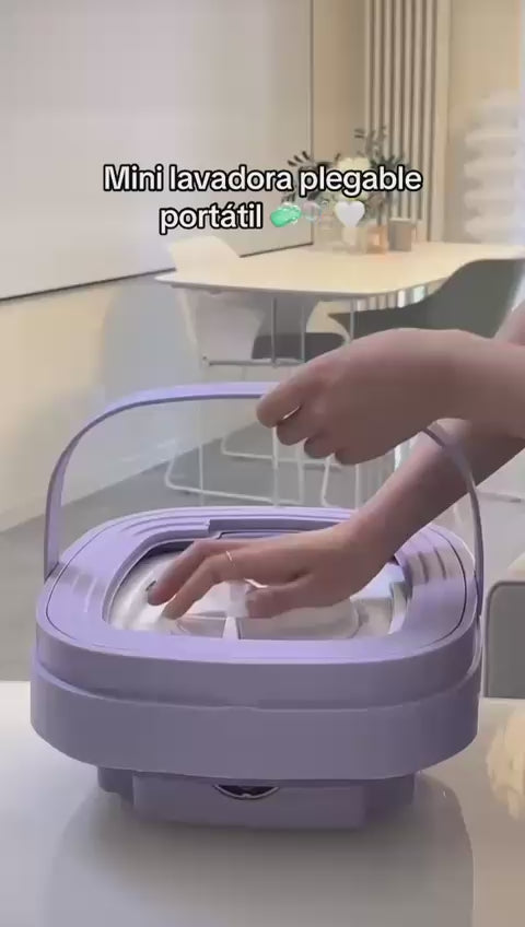 Mini Lavadora Portátil Plegable 2 en 1