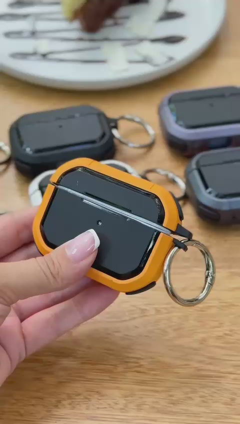 🔥 CASE PROTECTOR CON BORDE Y LLAVERO PARA AIRPODS