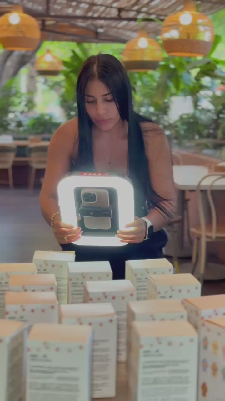 💡📱 Aro de Luz Cuadrado YM-200 – Iluminación Profesional para Foto y Video